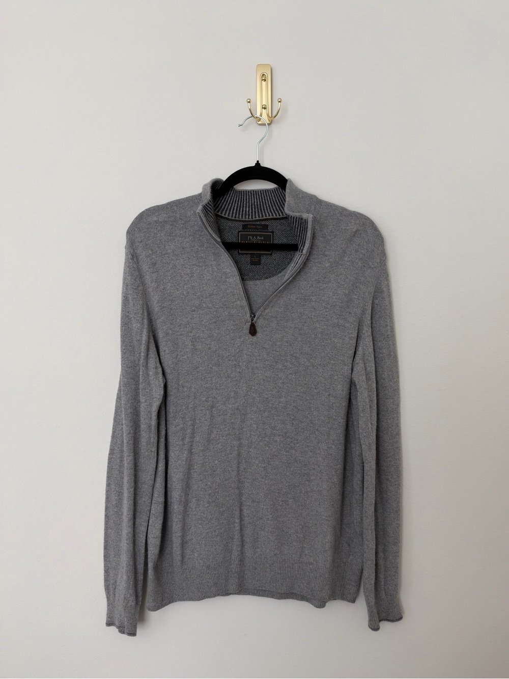 Jos. A. Bank Men's Gray Half-Zip Sweater